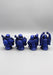 Set of 4 Blue Laughing Buddha Statue - nepacrafts