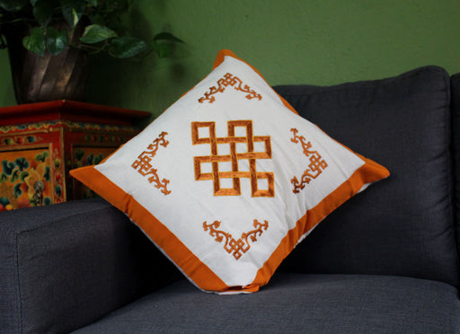 Endless Knot Cotton Pillow Covers - nepacrafts