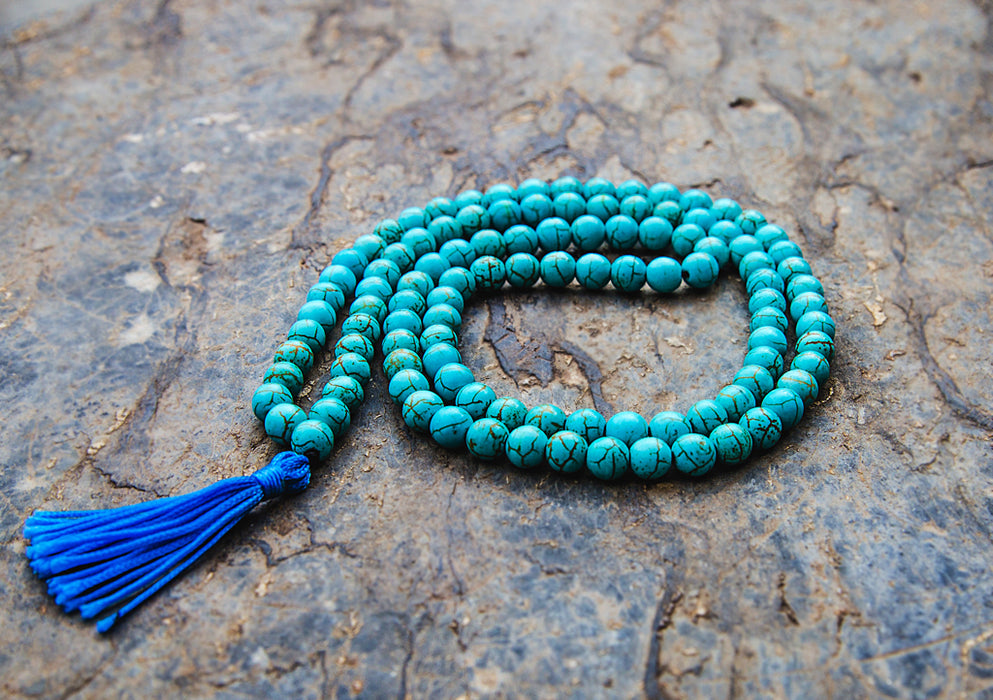 Faux Turquoise 108 Japa Mala - nepacrafts