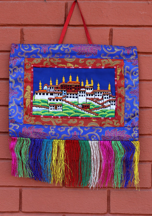 Potala Palace Embroidered Tibetan Wall Hanging Banner