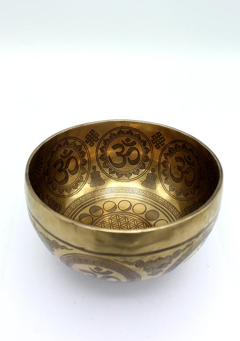 Fine Arts Cosmos  Flower Mandala Itched Singing Bowl- 6 inch