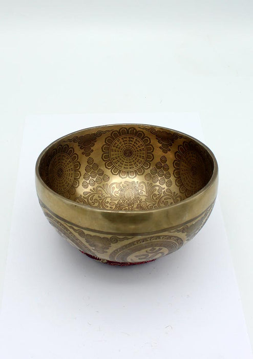 Radha Krishna  Fine Arts  Matra Itched Singing Bowl- 6 inch