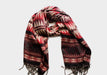 Maroon and Red Jacquard Triangle Print Woolen Shawl - nepacrafts