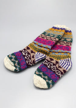 Beautifully Hand knit Knee High Woolen Socks, Thermals Woolen Socks — NepaCrafts  Product