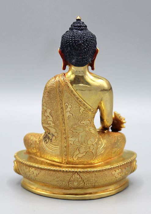 Healing Medicine Buddha Fully Gold Plated Statue