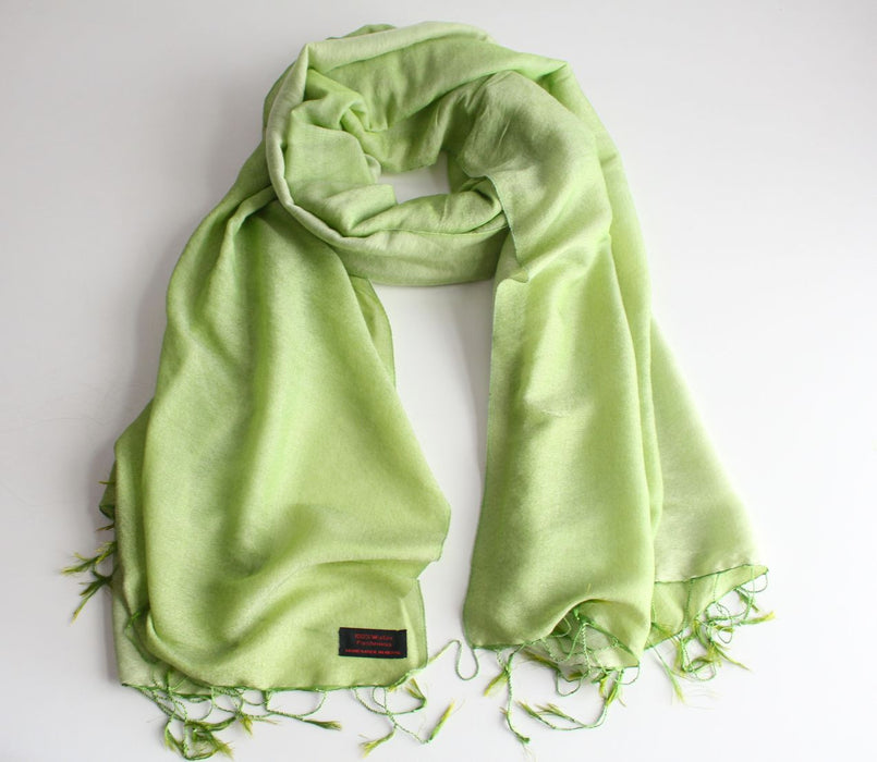 Smooth Silky Kale Water Pashmina Stoles - nepacrafts