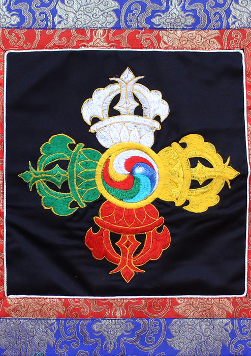 Double Dorjee Tibetan Hanging Banner - nepacrafts