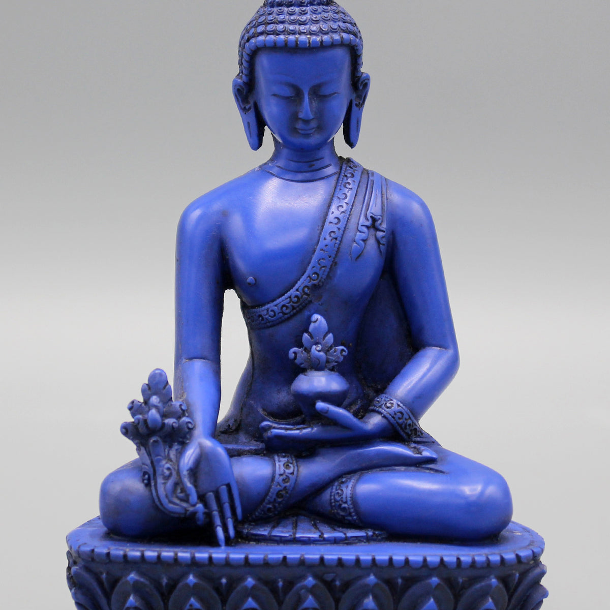 Medicine Buddha buy statuette 14 cm hand painted, BLUEB2