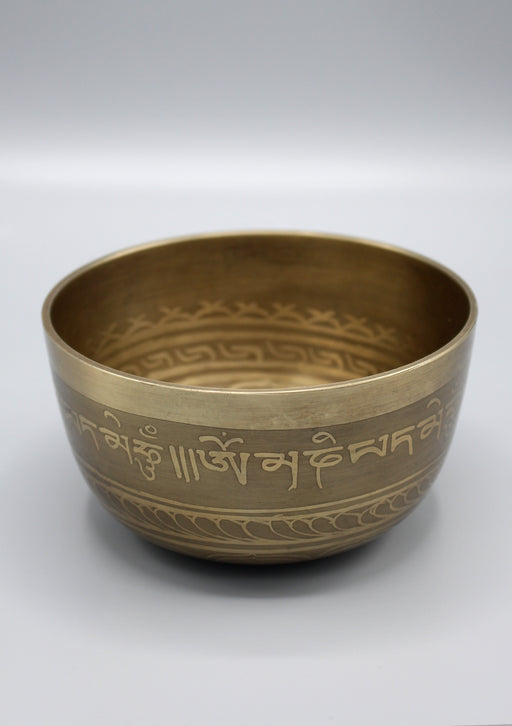 Double Dorjee And Tibetan Mantras Singing Bowl - nepacrafts