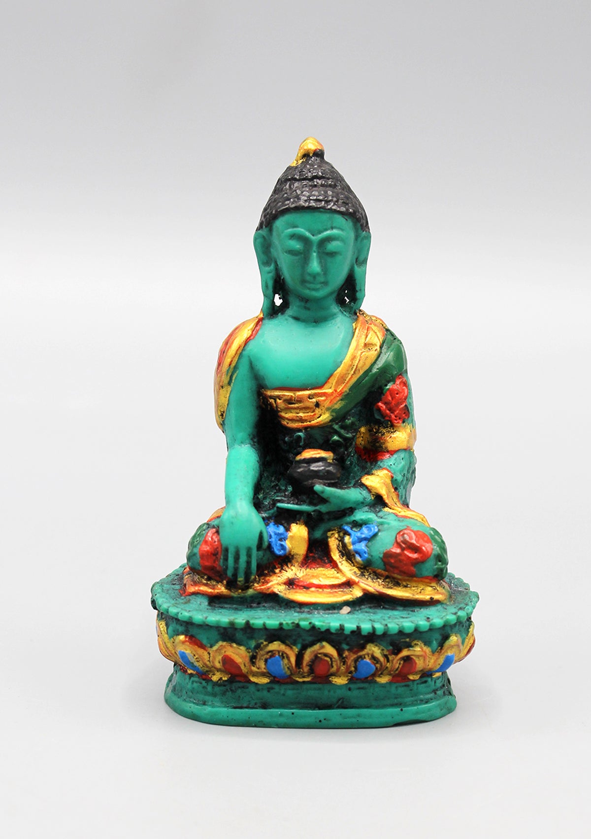 Embossed Hand Painted Shakyamuni Buddha Resin Statue — NepaCrafts Product