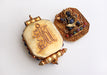 Goldplated Vajrapani Ghau Pendant with Lapis Stone - nepacrafts