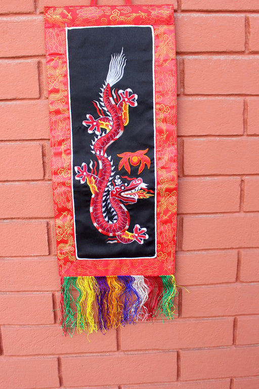 Polyester Brocade Dragon Banner - nepacrafts