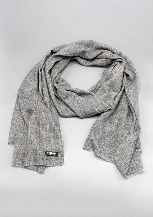 Dark Grey Soft Wool Cashmere Shawl