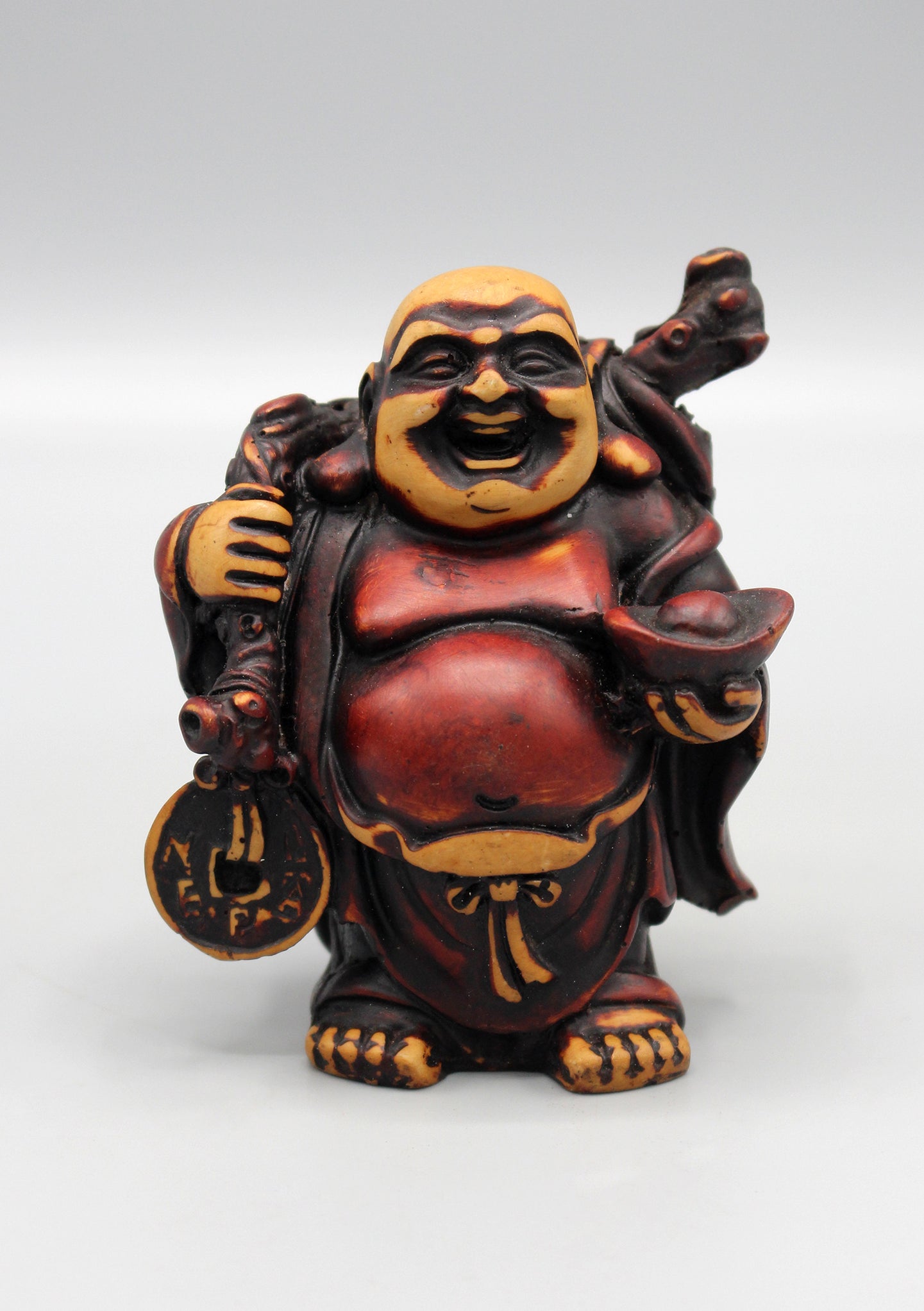 Laughing Buddha with Sack Resin Statue — NepaCrafts Product
