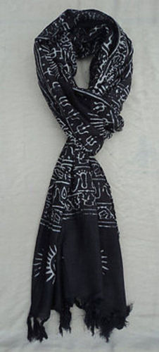 Medium Om Prayer Scarves with Fringes