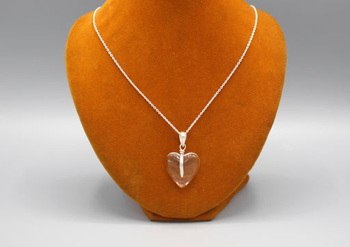 Heart Crystal Pendant With Sterling Silver Chain - nepacrafts