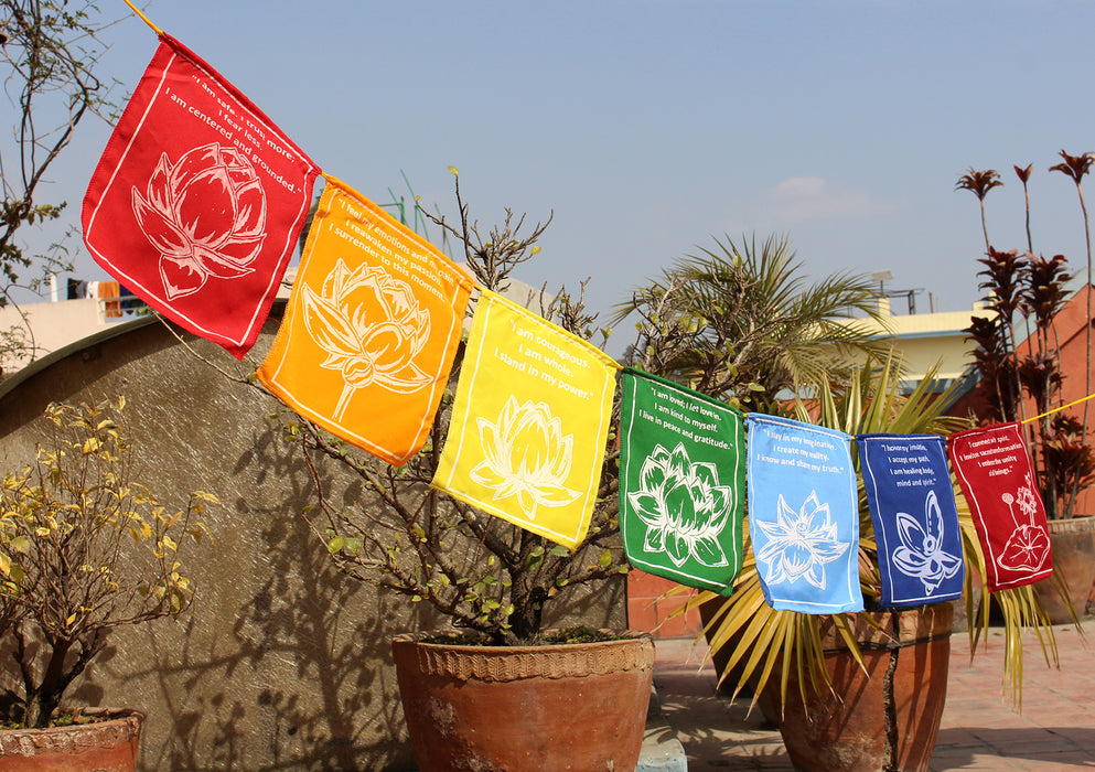 TIBETAN HEALING PRAYER FLAGS HIGH QUALITY