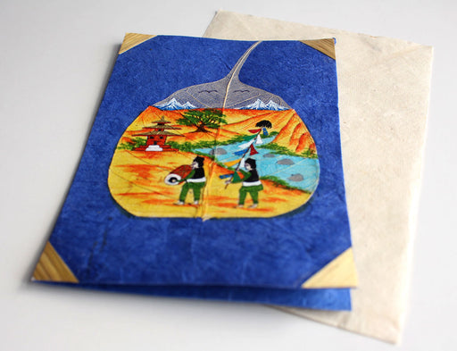 Bodhileaf Greetings Card-Newar Volks from Kathmandu Valley - nepacrafts