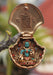 Goldplated Silver Sterling Ganesh Ghau Pendant with Semi Precious Stones - nepacrafts