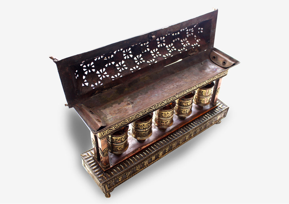 5 in 1 Prayer Wheel with Potala Incense Burner Top - nepacrafts