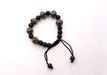 Black Beads Wrist Mala with Octagonal Tibetan Beads - nepacrafts