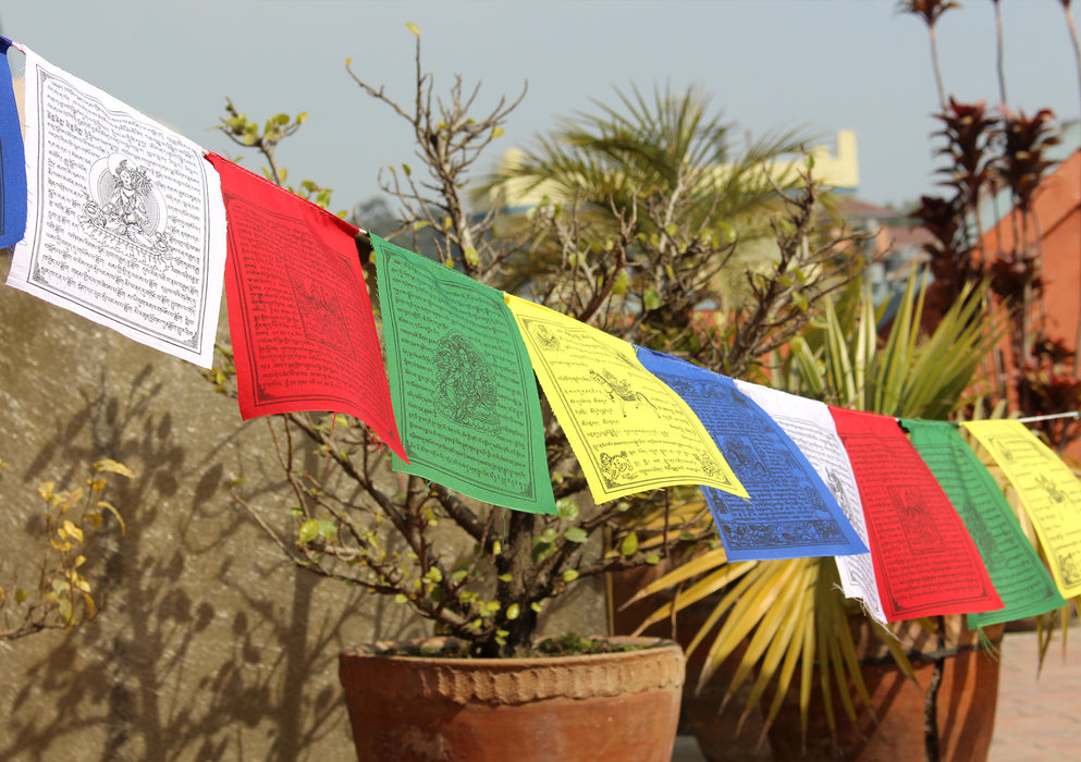 Victory Mantra Printed Mixed Tibetan Prayer Flags