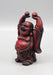 Laughing Buddha Raising Both Hands Maroon Resin Statue - nepacrafts