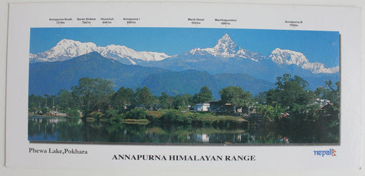 Panoramic Postcard of Annapurna Himalayan Range - nepacrafts