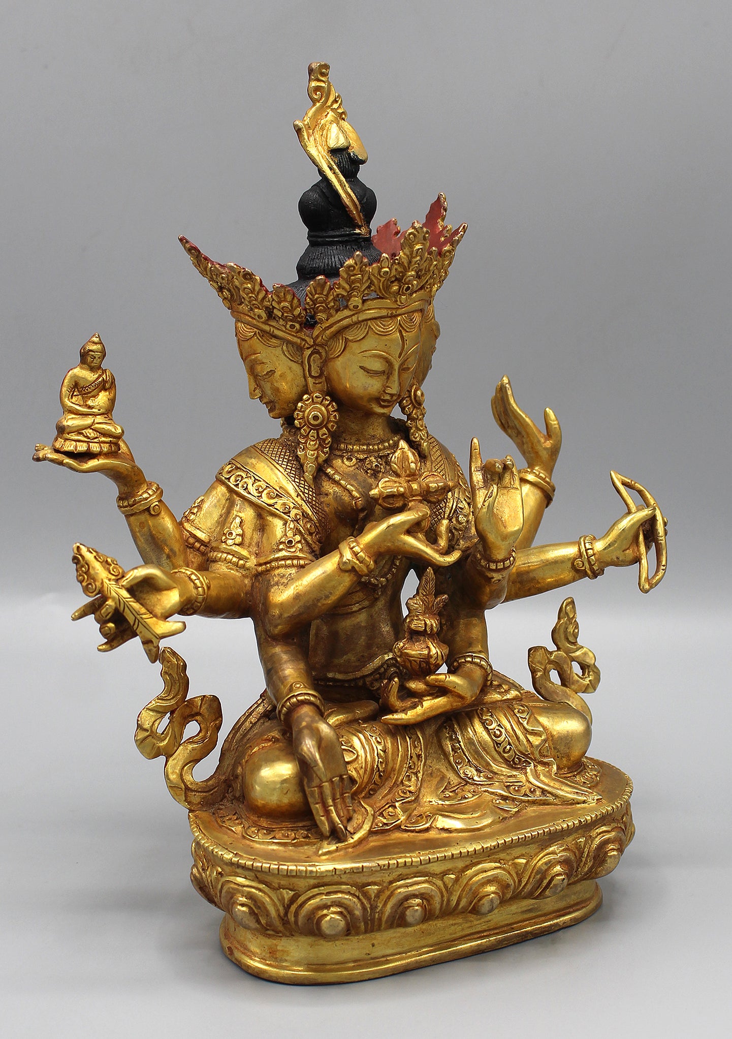 Tibetan Buddhist Namgyalma Fully Gold Plated Statue — NepaCrafts Product