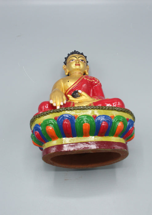 Shakyamuni Buddha Hand Painted Ceramic Statue